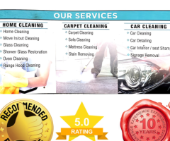 Professional Home , carpet and car cleaning services .